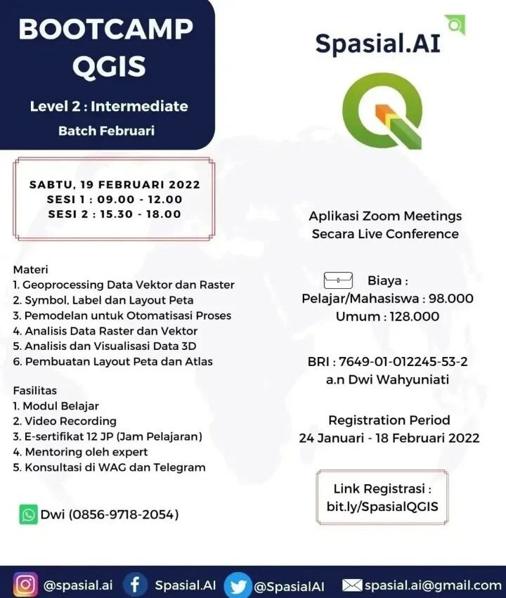 Bootcamp QGIS Level 2: Intermediate Batch Februari